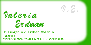valeria erdman business card